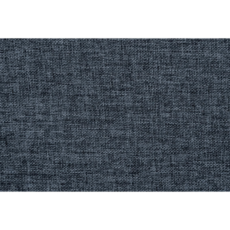 Chaise longue de couleur bleu marine, pieds en bois massif, base en contreplaqué et coussins modernes, Tissu marine