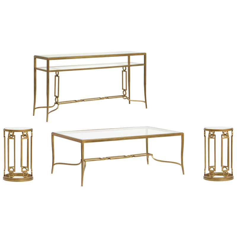 Tesch Rectangular Cocktail Table With 2 Accent Table And Sofa Table