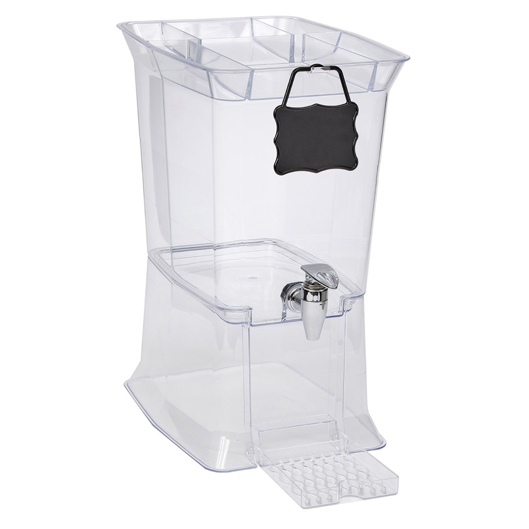 Buddeez Break Resistant 3 Gallon Tritan (Tm) Beverage Dispenser With Party Top Lid And Drip Tray Buddeez