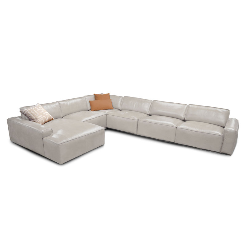 Canapé modulaire en cuir 6 pièces Matteo