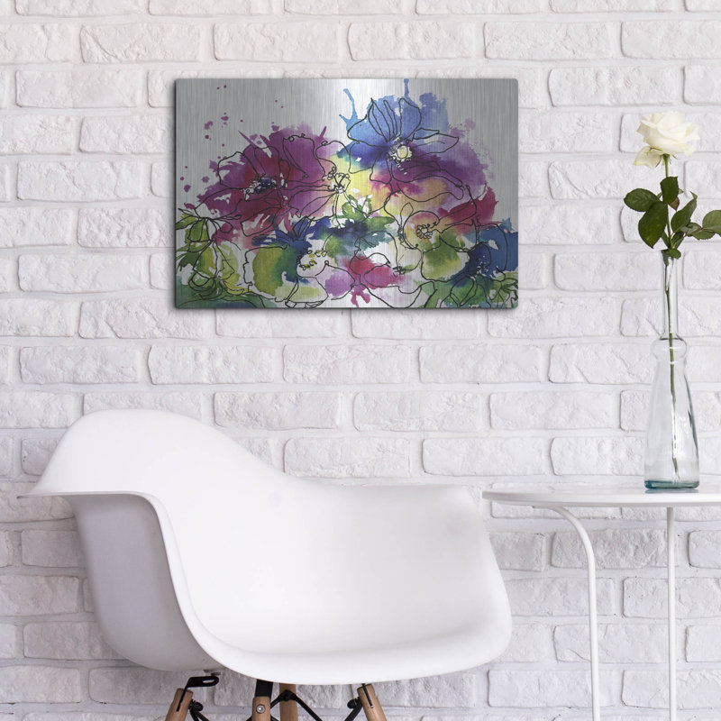 «Anemones» par Schuyler Rideout, art mural en métal, H 16 po x l 24 po
