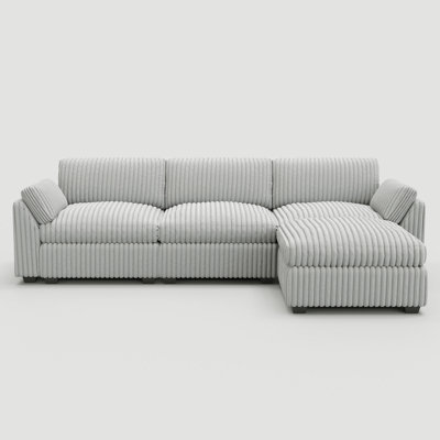 L-Shaped Modular Sectional with Ottoman