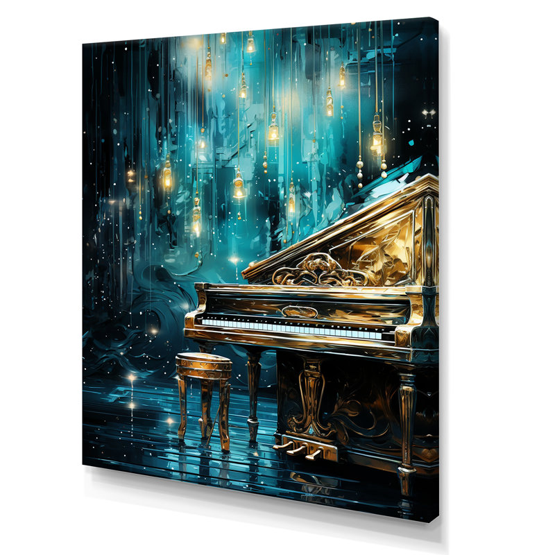 «Blue Piano», impression sur toile, Toile tendue, H 32 po x l 24 po