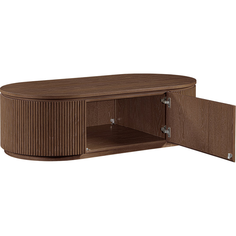 Gholson Wood Storage Coffee Table, 15" H x 52" L x 26" W, Brown