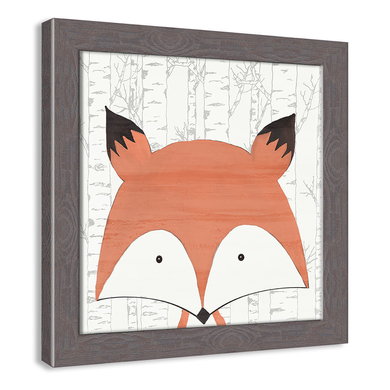 Art encadré juvénile, H 12 po x l 12 po x P 0,6 po, Encadré plat à grain de bois gris