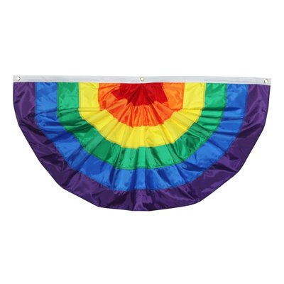 Pleated Fan Rainbow 2' x 4' Bunting