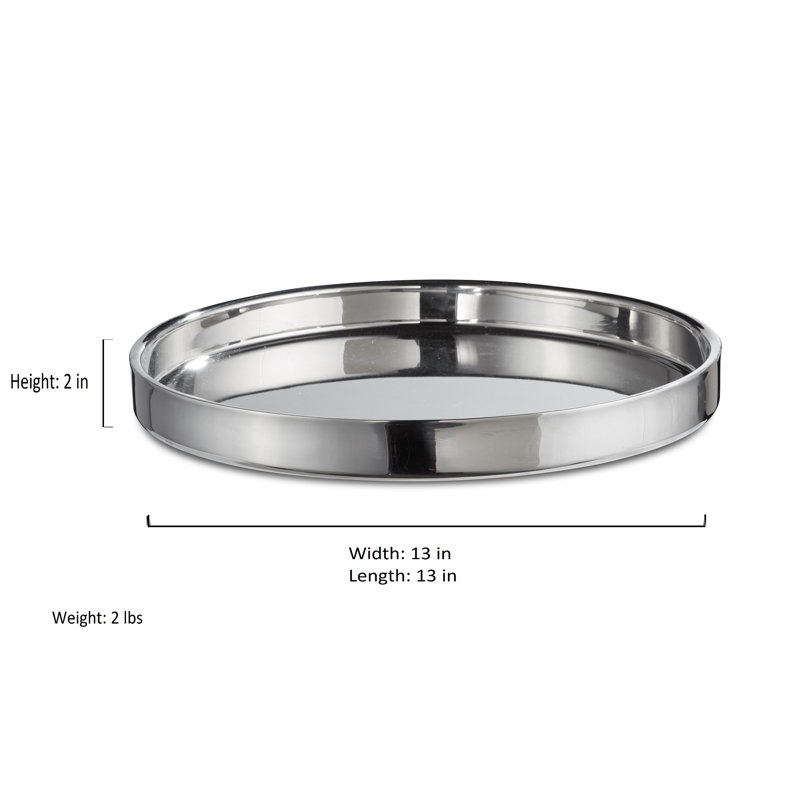 Deco Stainless Steel Garnish Tray, Silver