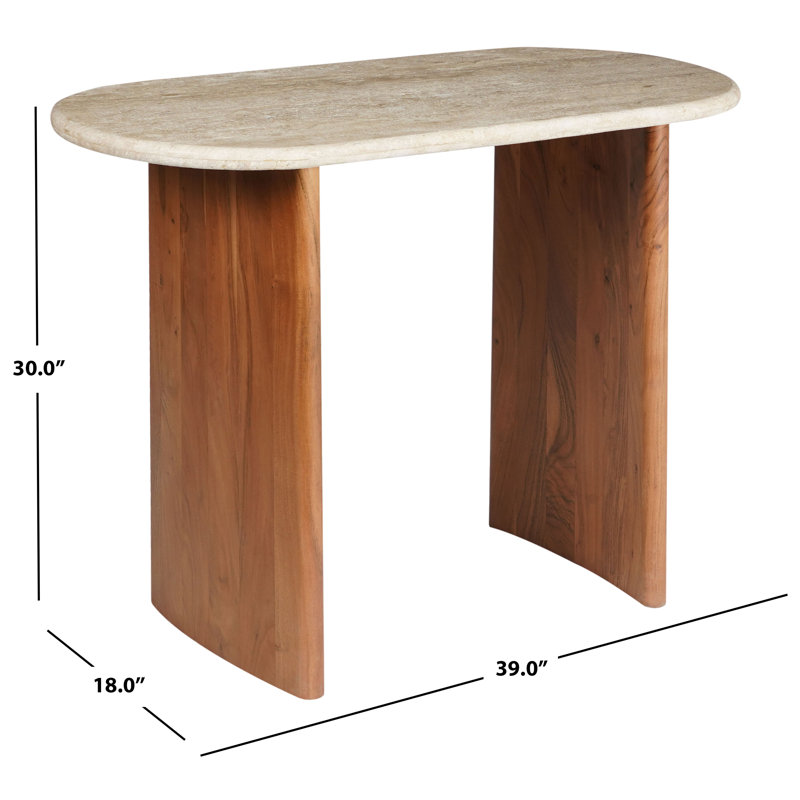 Catalena 39'' Stone Top Console Table