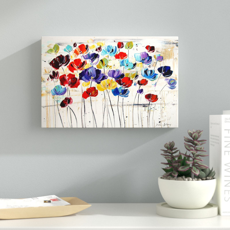 Lilies by Jolina Anthony - Wrapped Canvas Painting, 71cm H x 107cm W x 4cm D