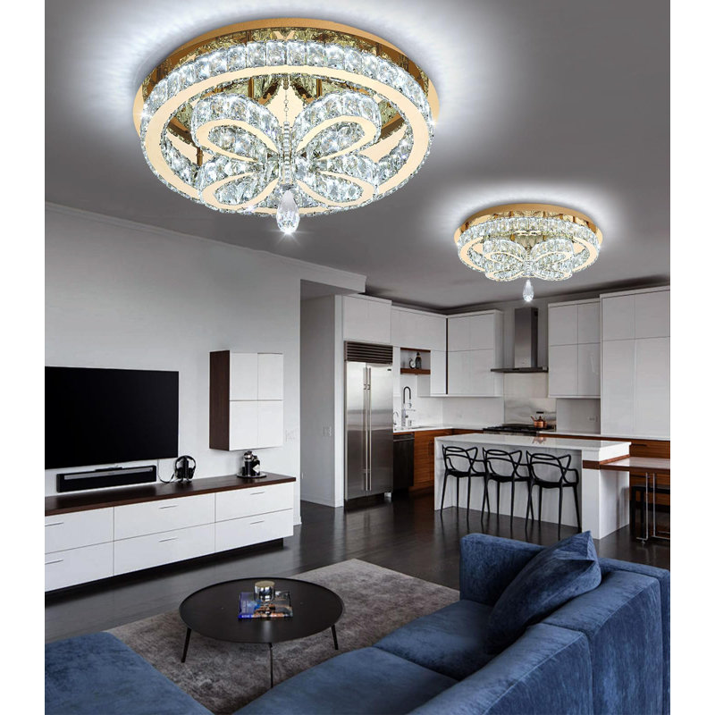 Lustre en cristal Glam Led, Doré