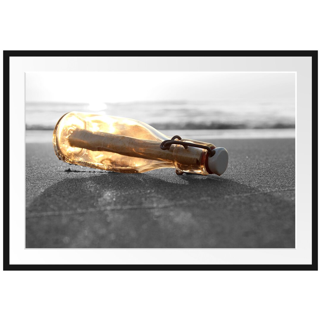 Message in a Bottle Gerahmter Kunstdruck Poster