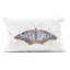 Coussin décoratif rétro imprimé papillon rose abstrait, design par LSR Design Studio-121373650