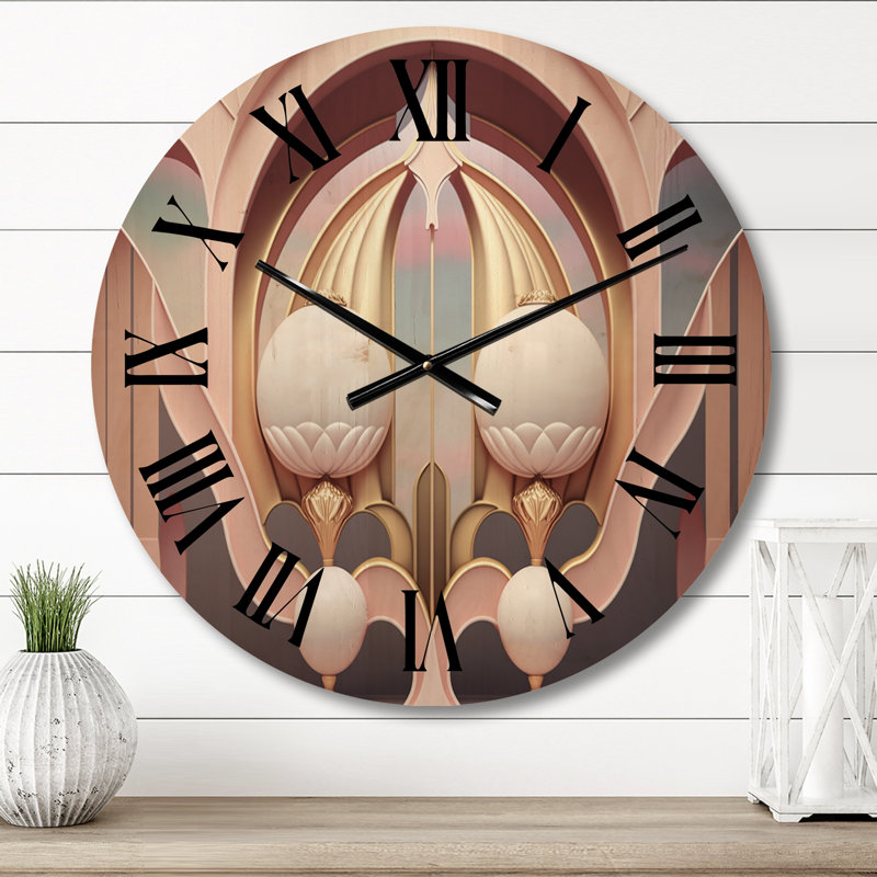 Horloge murale en bois blanc, Moyenne