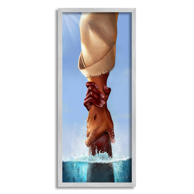 Jésus tenant des mains spirituelles - impression, H 24 po x l 10 po x P 1,5 po, Toile tendue