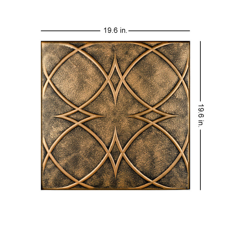 Antique Gold 1.6 ft. x 1.6 ft. Polystyrene Glue-up Ceiling Tile
