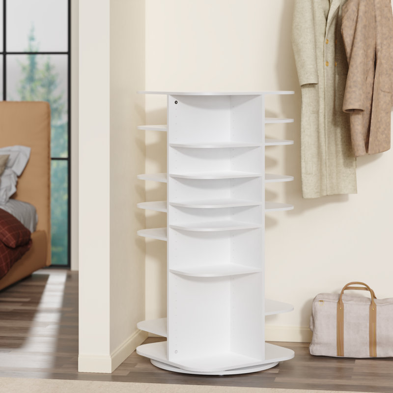 Rotating Adjustable 20-shelf Shoe Organizer Tower