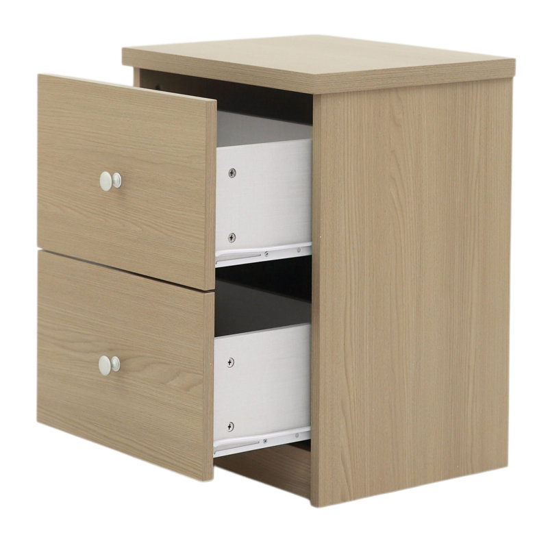 Freya 40.8cm W Bedside Table, Smoked Oak Effect