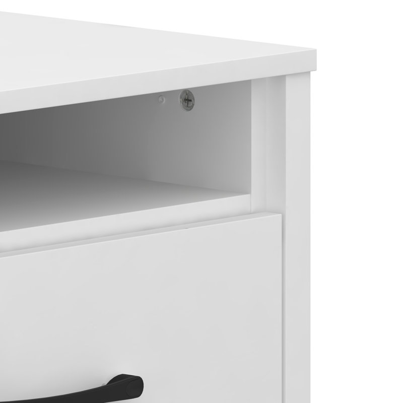 Chabot Modern 2-Drawer Nightstand Set Of 2, White