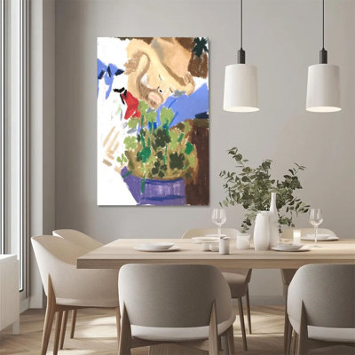 2D Flat, 1Pc Framed St. Patrick's Day & Easter Canvas Wall Art, Farmer and Clover, Countryside Picking Scene, Impressionist Style Art Print Canvas Poster Painting Winter Home Wall Decor, Ideal Gift For Bedroom Living Room Hallway Dorm, Ready To Hang