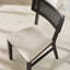 Elnathan Natural Fabric Rattan Back Dining Chairs