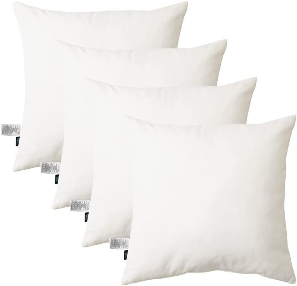 Nevil Throw Square Indoor/Outdoor Pillow Insert (Set of 4) Eider & Ivory Size: 14 x 14