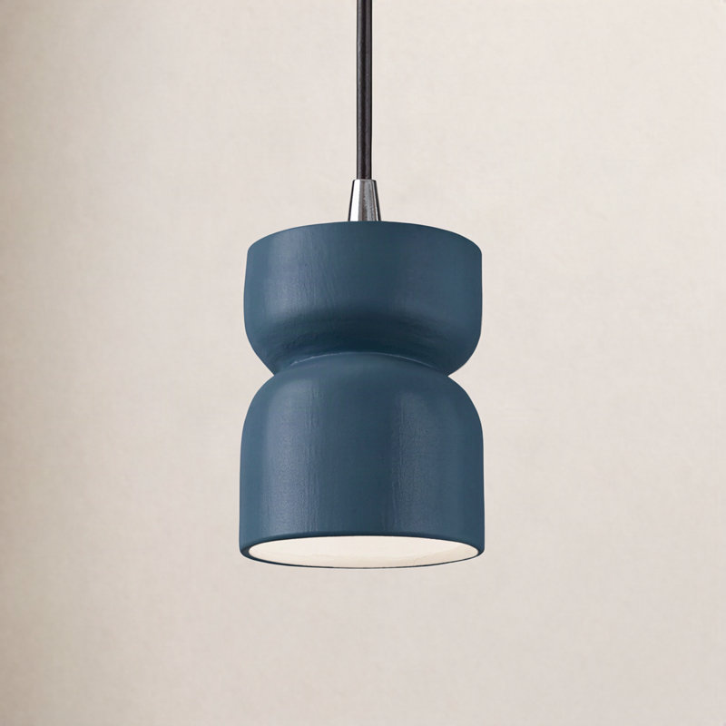 Luminaire suspendu en sablier Leni, Ciel à minuit, Chrome poli