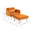 Fauteuil convertible en velours 58 po Sharnee-208374352