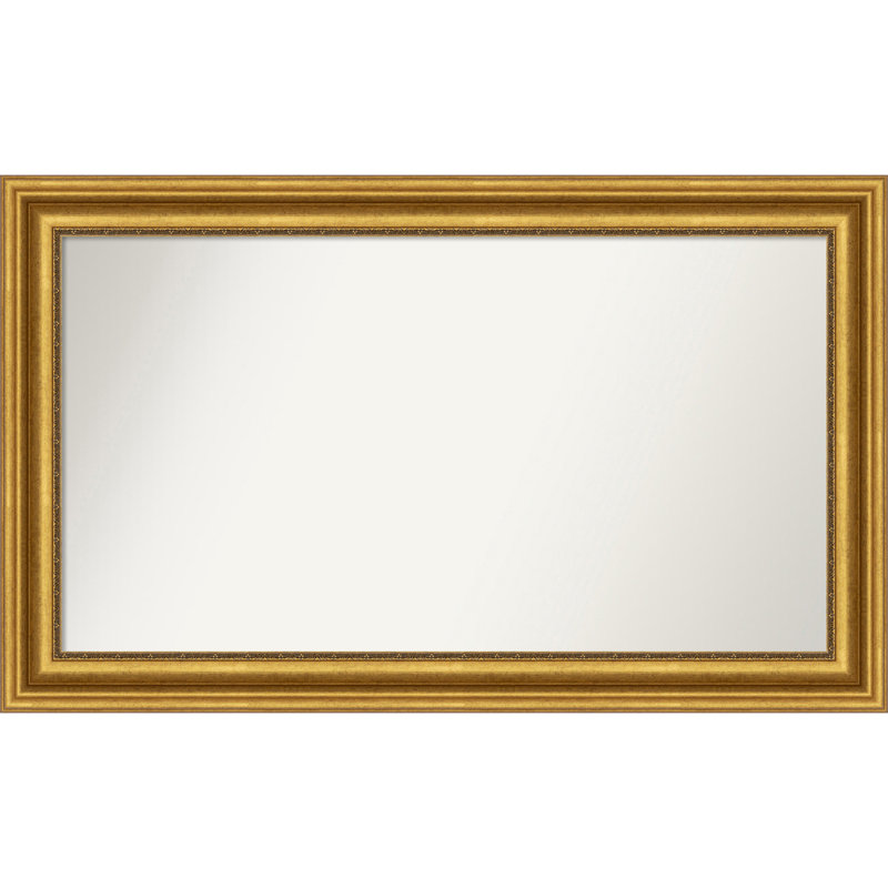 Miroir de salle de bain Jashawna, 27,75 po x 45,75 po, Doré