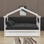 Lit simple en bois avec lit gigogne-512509989