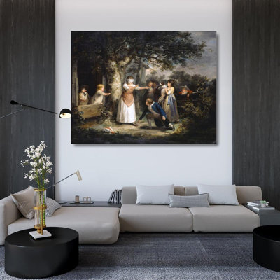 "Blind Man's Buff" by  George Morland - Gallery Wrap Canvas Wall Art