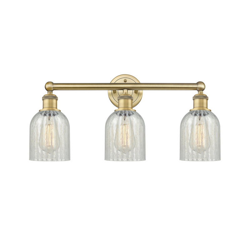 Reiko 3 - Light Dimmable Vanity Light, Mouchette, Brushed Brass