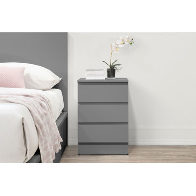 Marqita 3 Drawer Bedside Table