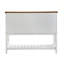 Console de bar avec armoire à 2 portes et 1 tiroir, café, porte-bouteilles, table d'entrée avec tablette de rangement, tables de canapé Buffet pour cuisine, couloir, salle à manger, salon, blanc