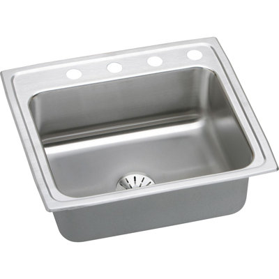 Gourmet 25" L x 21.25" W Top Mount Kitchen Sink with Perfect Drain
