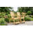 Adirondack Balcony/Pub Double Seater with Built in Table and Footrests – Has 1-5/8” Umbrella Hole and  Elevated Seating for Deck, Porch & Balcony Railings. Solid Pressure Treated Wood – Made in the USA