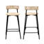 Ensemble de 2 tabourets de comptoir, tabourets de bar en corde de papier tissés à la main Boho-330936817