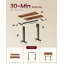 Electric Standing Desk, Sit to Stand Desk with 4 Memory Heights, 80 x 50 cm, Rustic Brown