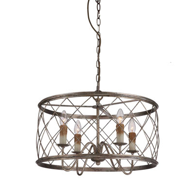 Sophie 4 - Light Bronze Drum Pendant