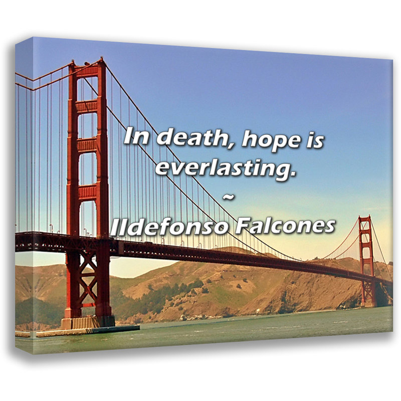 Ildefonso Falcones Citation: Dans la mort, l'espoir est éternel., H 26 po x l 32 po