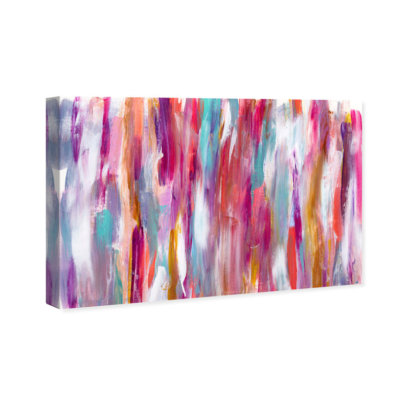 «Abstract Crush and Love», peinture sur toile, Toile tendue, H 30 po x l 45 po