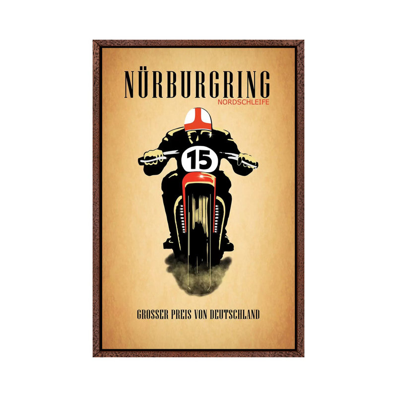 Nurburgring Nordschleife by Mark Rogan - Print on Canvas, Classic Brown Wood Framed, 66.04cm H x 45.72cm W x 3.81cm D