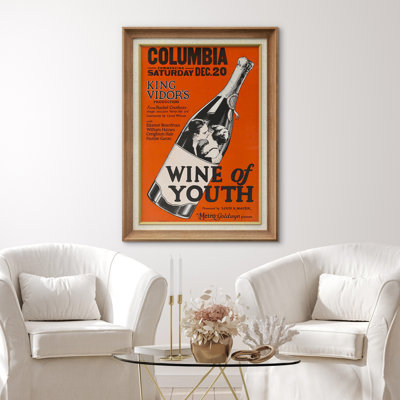 «Vintage Wine Of Youth», affiche d'affiche de film, photos de film rétro classique, impression sur toile encadrée