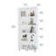 Vitrine à deux portes avec 5 tablettes, blanc-1665380976