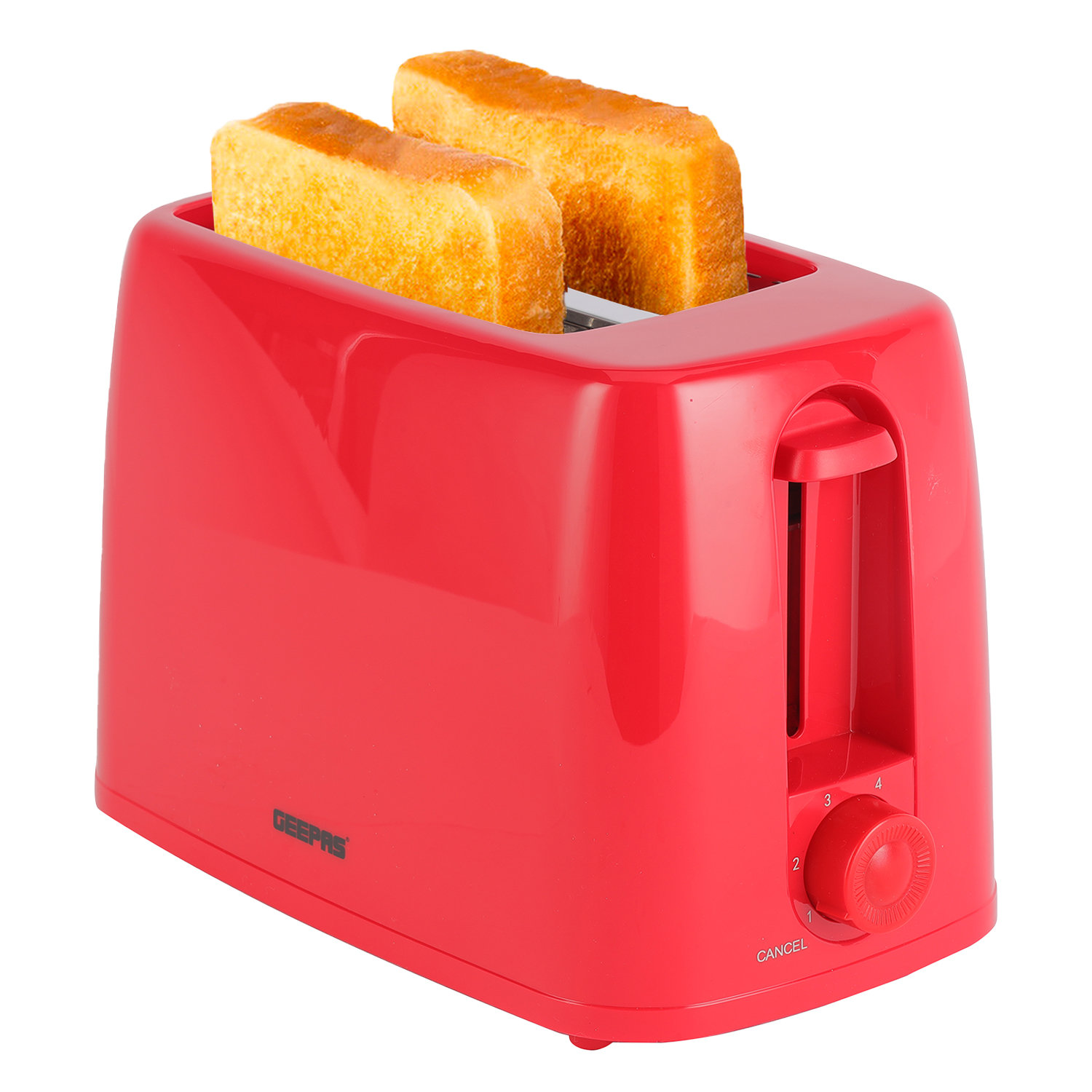 Geepas 2 Slice Bread Toaster With 6 Level Browning Control, 650W