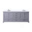 Meuble-lavabo double gris foncé 80 po X P 22 po D, plateau en marbre de culture et robinet-825487528
