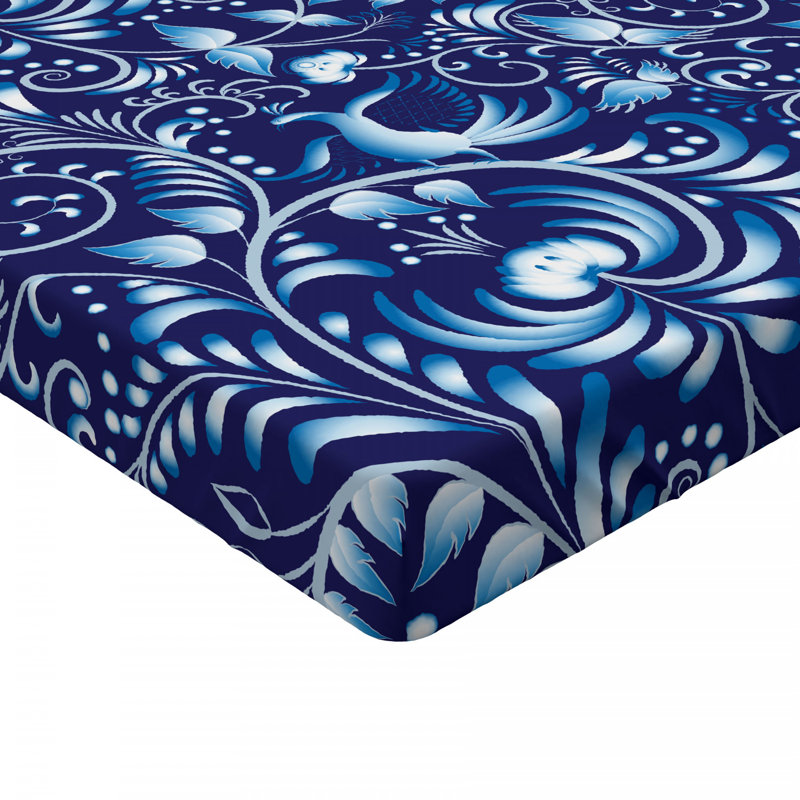 Microfiber Damask Fitted Sheet, Twin Fitted Sheet