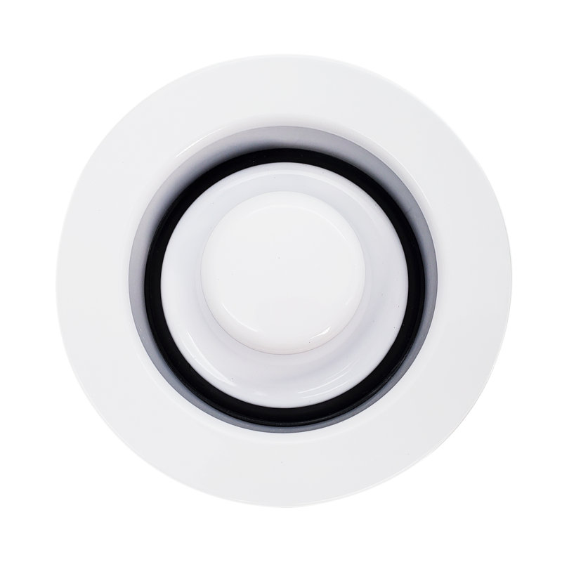 Bride de drain d'évacuation de cuisine 3-1 / 2 "EZ-Mount, Blanc thermolaqué