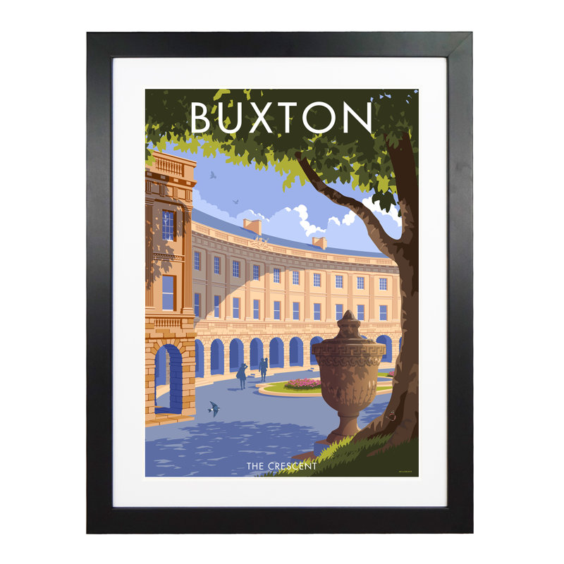 Crescent Derbyshire - Print, Black Framed, 50cm H x 40cm W x 3cm D
