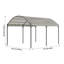 13x10ft Outdoor Metal Arched Pergola with Canopy