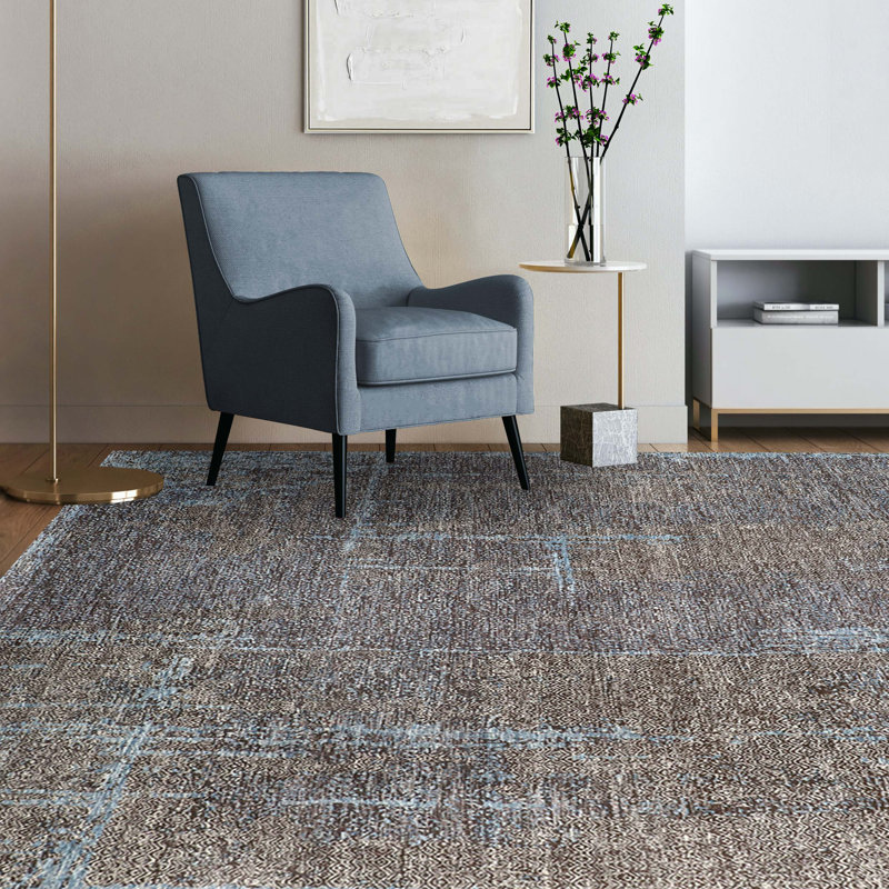 Wool Area Rug, Rectangle 6' x 9'
